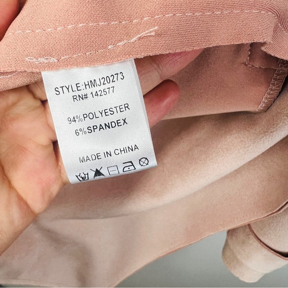 Haute Monde Blush Pink Women's Juniors Casual Faux Suede Moto Jacket size Medium - Picture 12 of 13